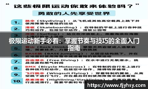 极限运动新手必看：掌握节奏与技巧的全面入门指南